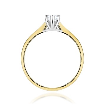 Inel Aur 9K cu Diamant de Laborator 0.30 ct - Img 3