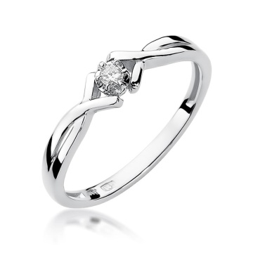 Inel Aur 9K cu Diamant Natural 0.04 ct - Img 5