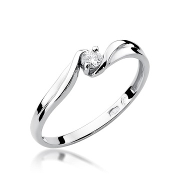 Inel Aur 9K cu Diamant Natural 0.10 ct - Img 4