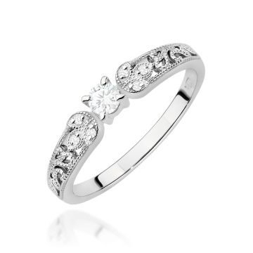 Inel Aur 9K cu Diamante de Laborator 0.13 ct - Img 5