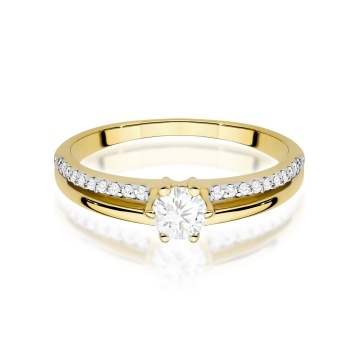 Inel Aur 9K cu Diamante de Laborator 0.40 ct - Img 2