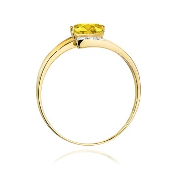 Inel Aur 9K cu Diamante de Laborator 0.55 ct - Img 3