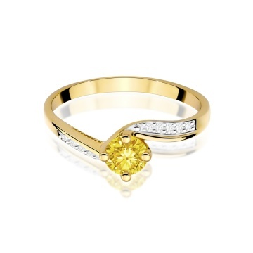 Inel Aur 9K cu Diamante de Laborator 0.55 ct - Img 2