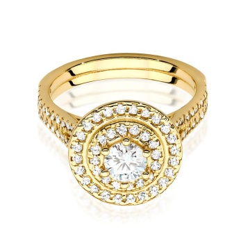 Inel Aur 9K cu Diamante de Laborator 1.01 ct - Img 2