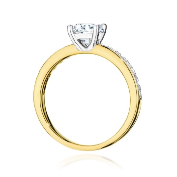 Inel Aur 9K cu Diamante de Laborator 1.24 ct - Img 3