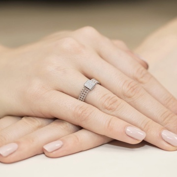 Inel Aur 9K cu Diamante Naturale 0.08 ct - Img 8