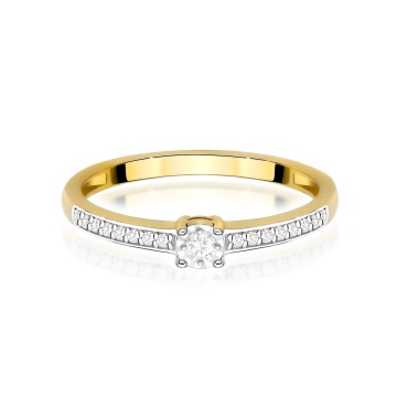 Inel Aur 9K cu Diamante Naturale 0.11 ct - Img 2