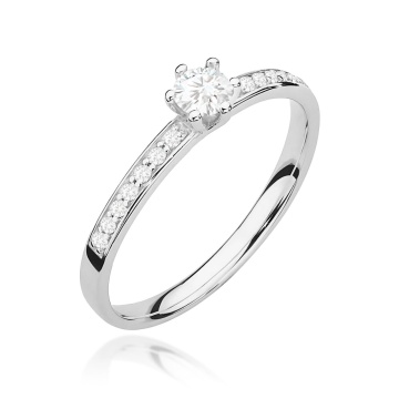 Inel Aur 9K cu Diamante Naturale 0.17 ct - Img 5