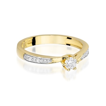 Inel Aur 9K cu Diamante Naturale 0.20 ct - Img 2