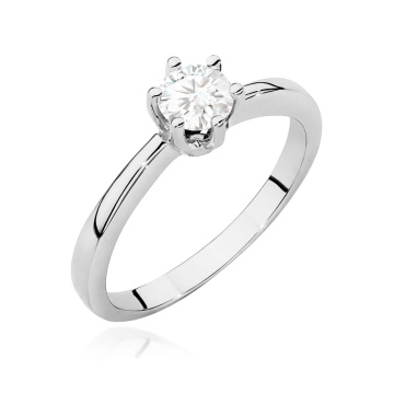 Inel Aur 9K cu Safir Alb 0.50 ct - Img 5