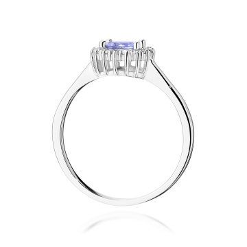 Inel Aur 9K cu Tanzanit 0.50 ct si Diamante Naturale 0.14 ct - Img 7