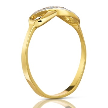 Inel Aur Infiniti Aur 8K - Design Modern cu Zirconiu - Img 2