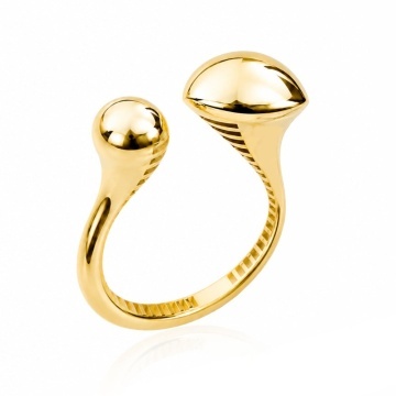 Inel din Aur 14K Colecția Bono Rosso cu Bile Decorative