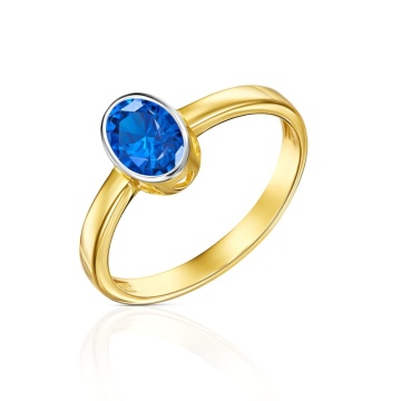 Inel simplu cu safir din Aur 8K 3.1649f - Img 4