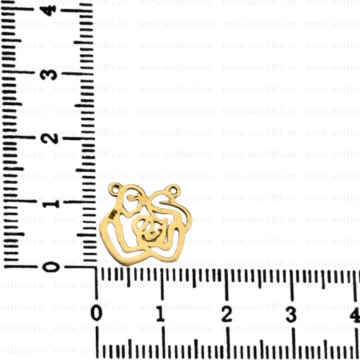 Link din aur 14k - pentru colier - familia