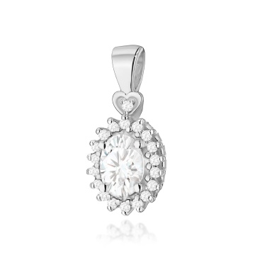 Pandantiv Aur 14K cu Diamante de Laborator 0.49 ct - Img 5