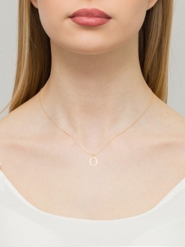 Pandantiv Aur 14K cu Diamante Naturale 0.01 ct - Img 2