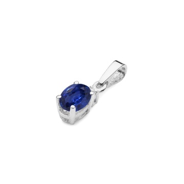Pandantiv Aur 14K cu Safir 0.70 ct si Diamant Natural 0.01 ct - Img 6