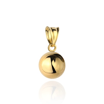 Pandantiv Aur 14K Sferic Super Ușor – Eleganță Simplă