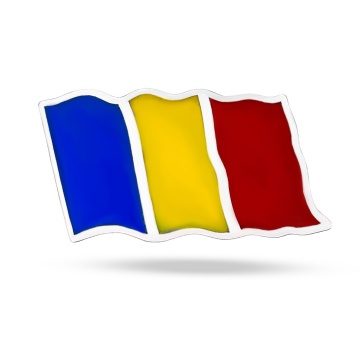 Pin Personalizat din Argint 925 - Steagul Romaniei - Img 2