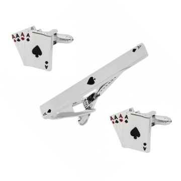 Set Poker din Inox Butoni Camasa si Ac Cravata