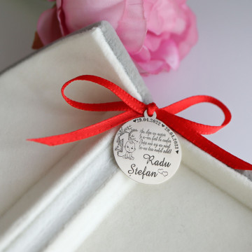 Banut Argint 925 x 2cm pentru Botez - Mot - Scaldat - Personalizabil - Img 3