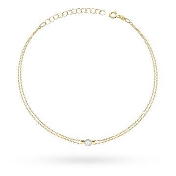 Bratara Aur 14K cu Diamant Natural 0.10 ct