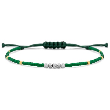Bratara Emerald Silver&Gold cu bile din aur si argint