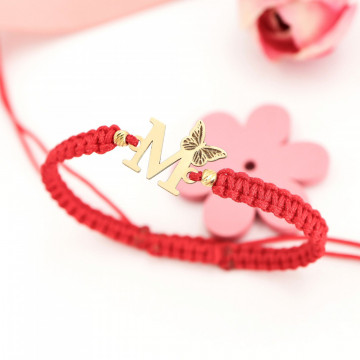 Brățară Inițială Butterfly din aur 14K - Img 2