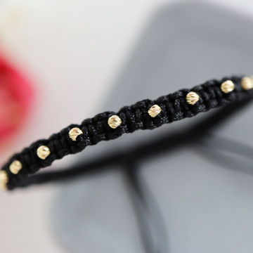 Bratara snur si 14 bile din aur 14k - Img 4