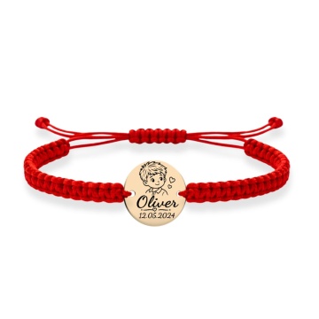Brățară Sweet Boy cu Bănuț de 14mm din Aur 14K - Img 2