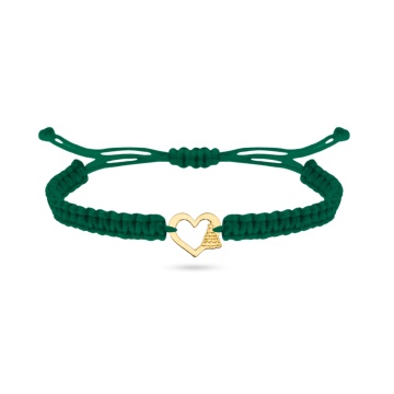 Bratara Winter Collection - Brăduț cu snur și figurina din Aur 14K - Img 2