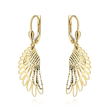 Cercei Aur 14K Aripi Delicate – Design Rafinat