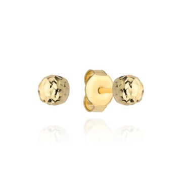 Cercei Aur 14k cu Bilute 4 mm - Img 2