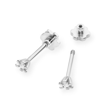 Cercei Aur 14K cu Diamant Natural 0.02 ct Filet cu Protectie - Img 4