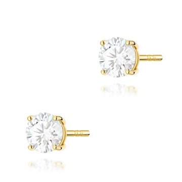 Cercei Aur 14K cu Diamant Natural 1.00 ct