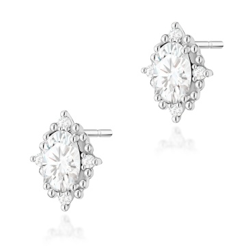 Cercei Aur 14K cu Diamante de Laborator 0.29 ct - Img 5