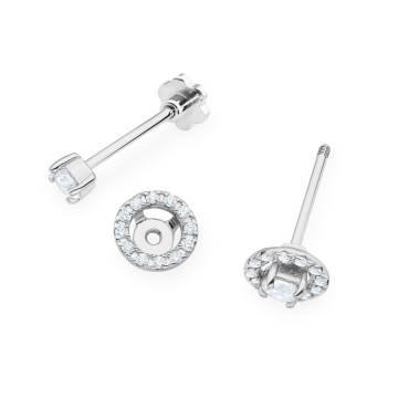 Cercei Aur 14K cu Diamante de Laborator 0.32 ct Filet cu Protectie - Img 8