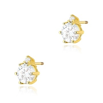 Cercei Aur 14K cu Diamante de Laborator 0.53 ct Filet cu Protectie