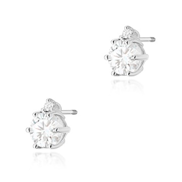 Cercei Aur 14K cu Diamante de Laborator 0.53 ct Filet cu Protectie - Img 4