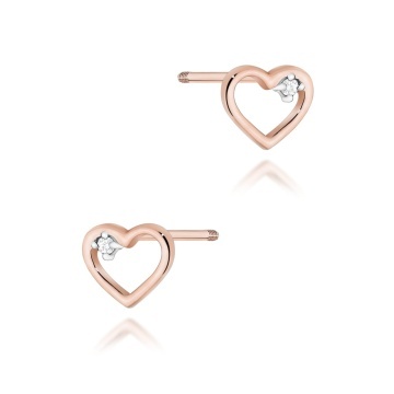 Cercei Aur 14K cu Diamante Naturale 0.01 ct Filet cu Protectie - Img 5