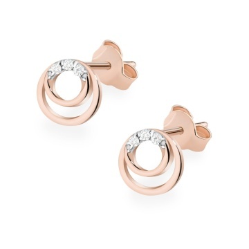 Cercei Aur 14K cu Diamante Naturale 0.03 ct - Img 4