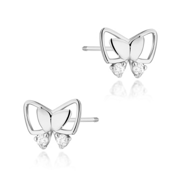 Cercei Aur 14K cu Diamante Naturale 0.08 ct Filet cu Protectie - Img 5