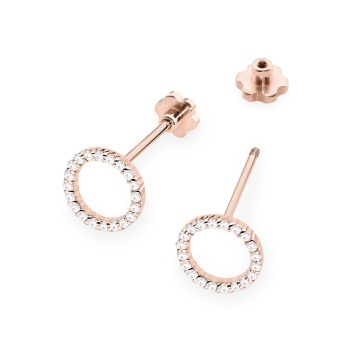 Cercei Aur 14K cu Diamante Naturale 0.20 ct Filet cu Protectie - Img 5