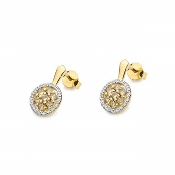 Cercei Aur 14K cu Diamante Naturale 0.87 ct - Img 2