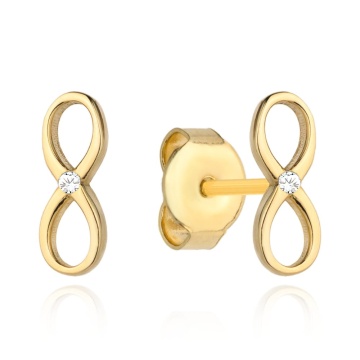 Cercei Aur 14k cu Infinit si Zirconiu - Img 2