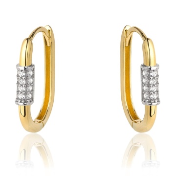 Cercei Aur 14k cu Zirconii Albe