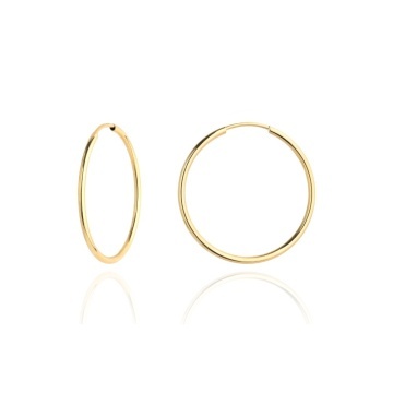 Cercei Creole Aur 14k, 2.5 cm - Img 4