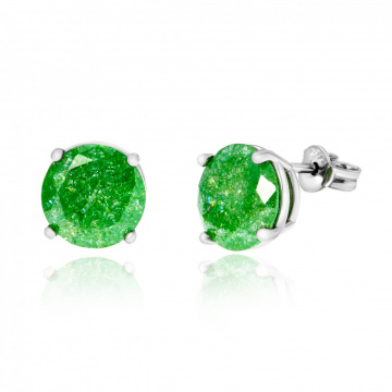 Cercei din argint 925 cu Quartz Verde