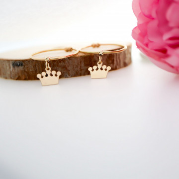 Cercei Royal Crown din AUR 14K - Img 3